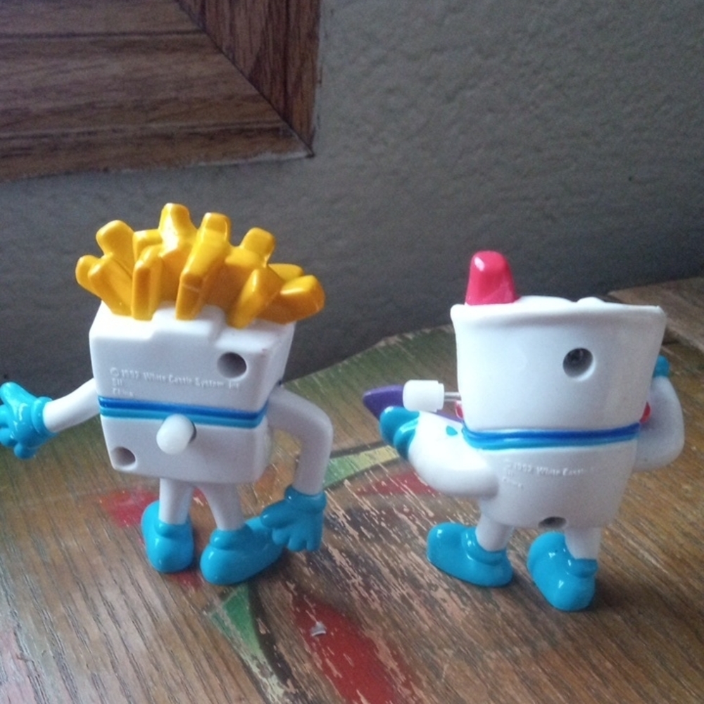 White Castle Kids Toy Set with Blue and White Characters - Picture 2 of 2